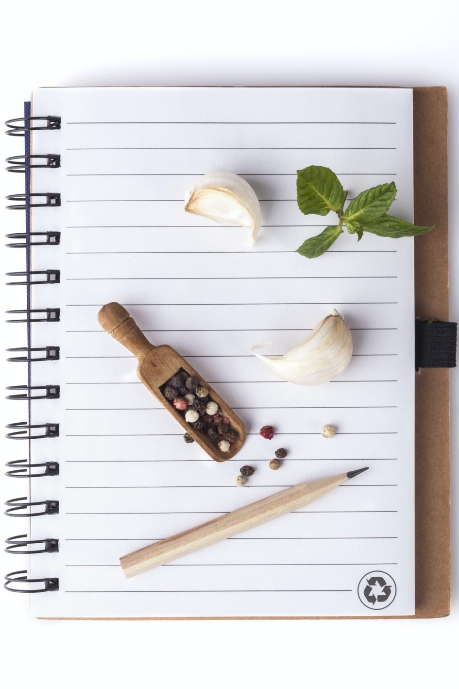 Recipe Notebook and Ingredients